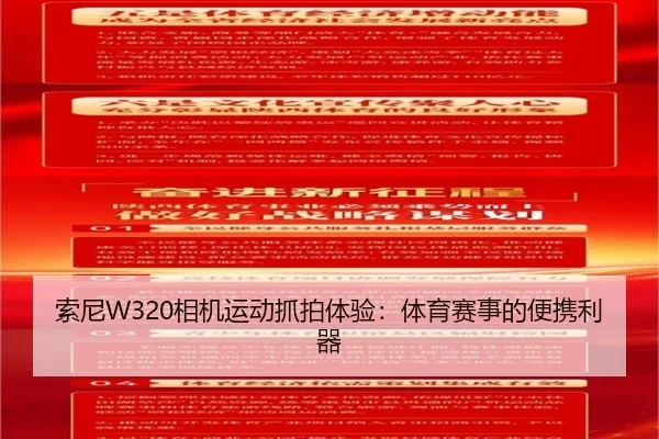 索尼W320相机运动抓拍体验：体育赛事的便携利器